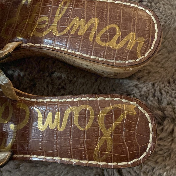 SAM EDELMAN Regis Leopard-Print Calf Hair Wedge Sandals Size 8M - Picture 10 of 13